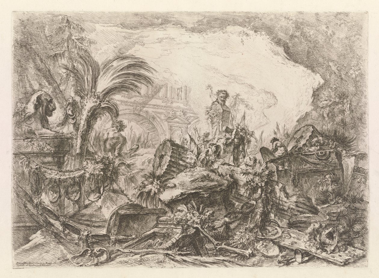 Vítězný oblouk, z Grotteschi (grotesky) od Giovanni Battista Piranesi