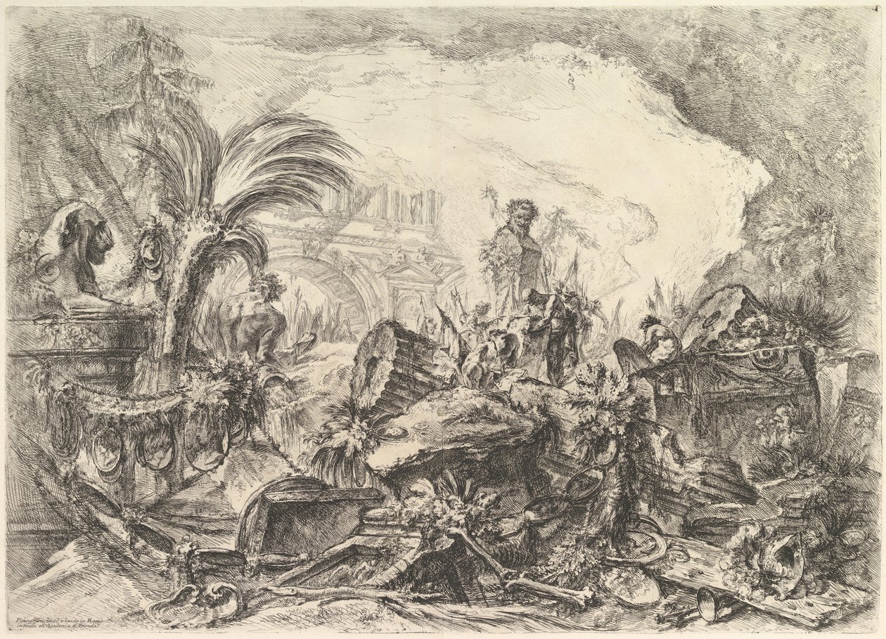 Triumfální oblouk, z Grotteschi Grotesques, ca. 1748. od Giovanni Battista Piranesi