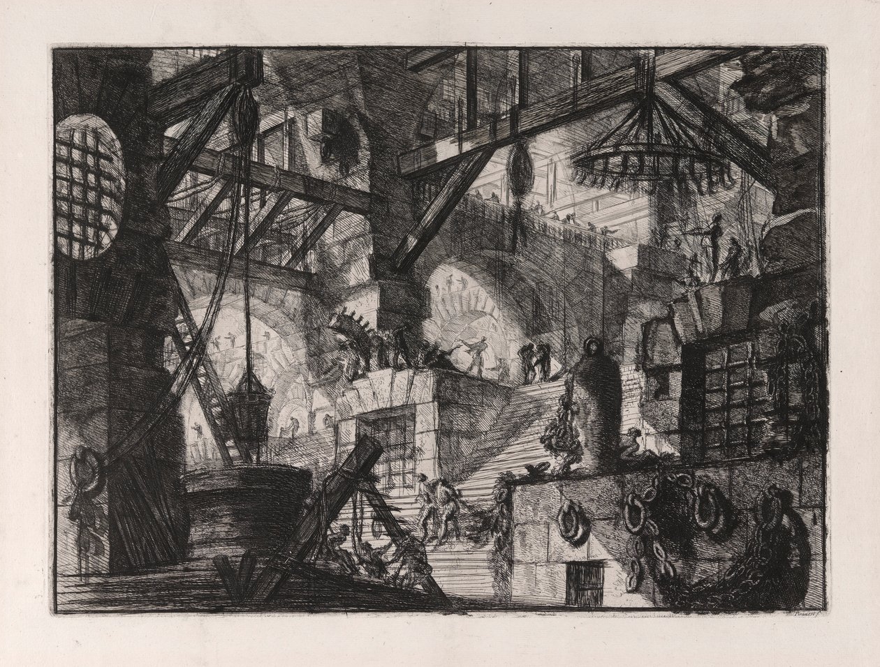 Studna, deska 13 od Carceri d od Giovanni Battista Piranesi