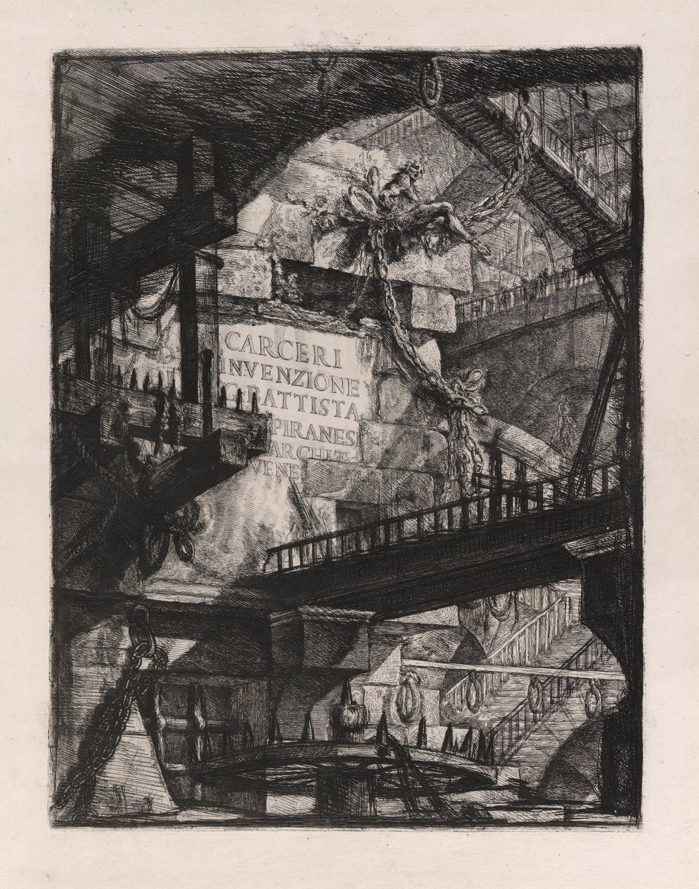 Titulní deska, deska 1 od Carceri d od Giovanni Battista Piranesi