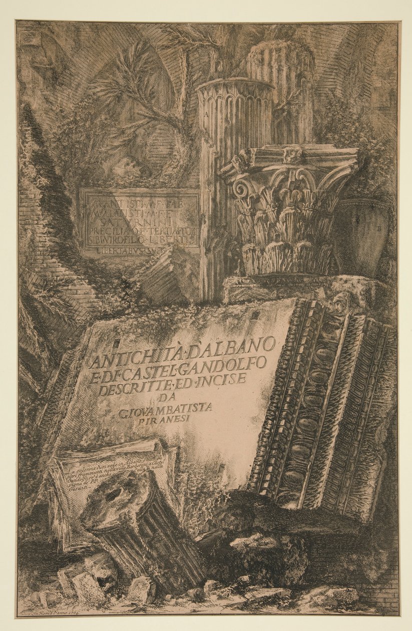 Titulní strana: Antichit? d od Giovanni Battista Piranesi