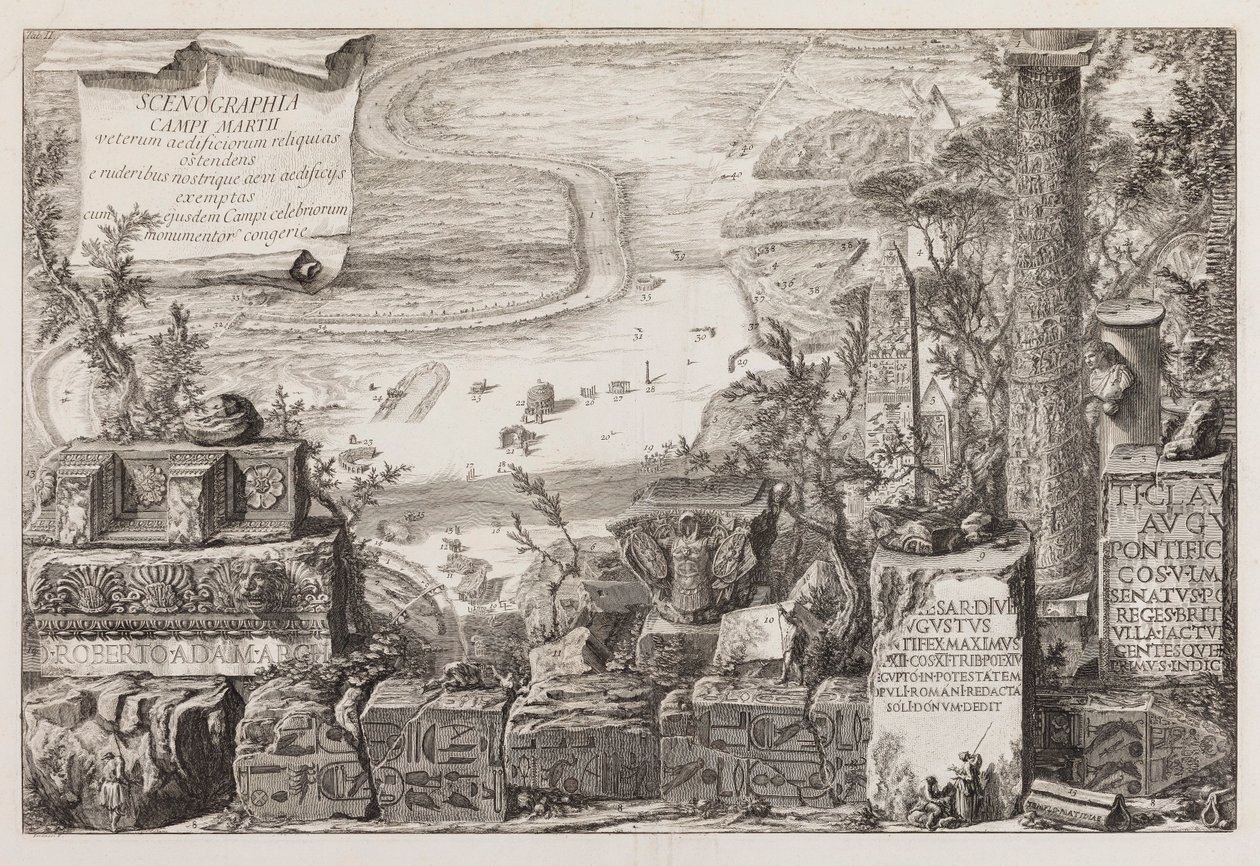 Pohled na Martovo pole od Giovanni Battista Piranesi