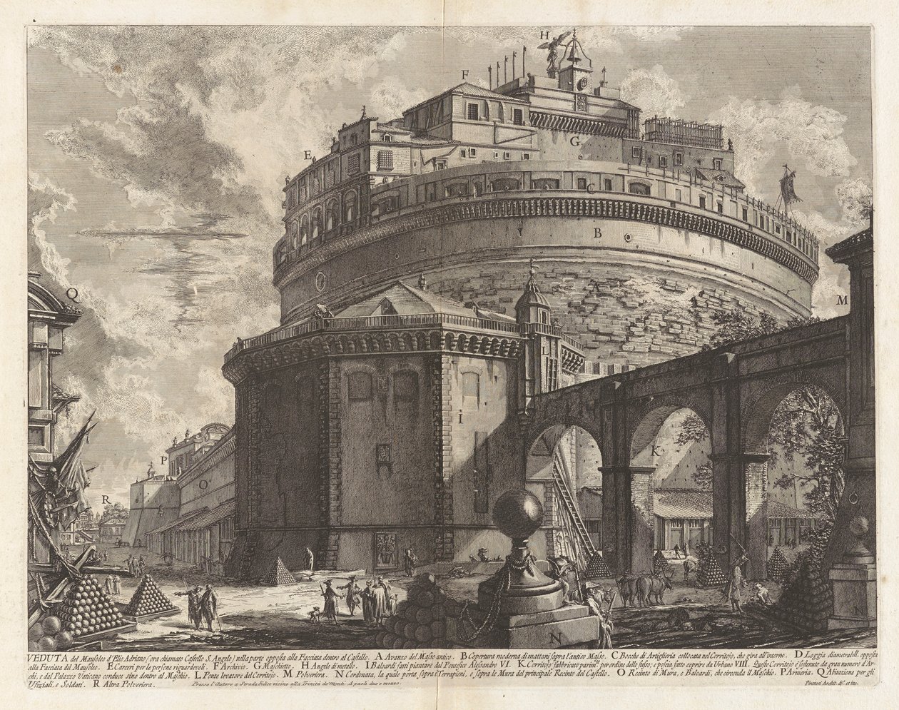 Pohled na mauzoleum d od Giovanni Battista Piranesi