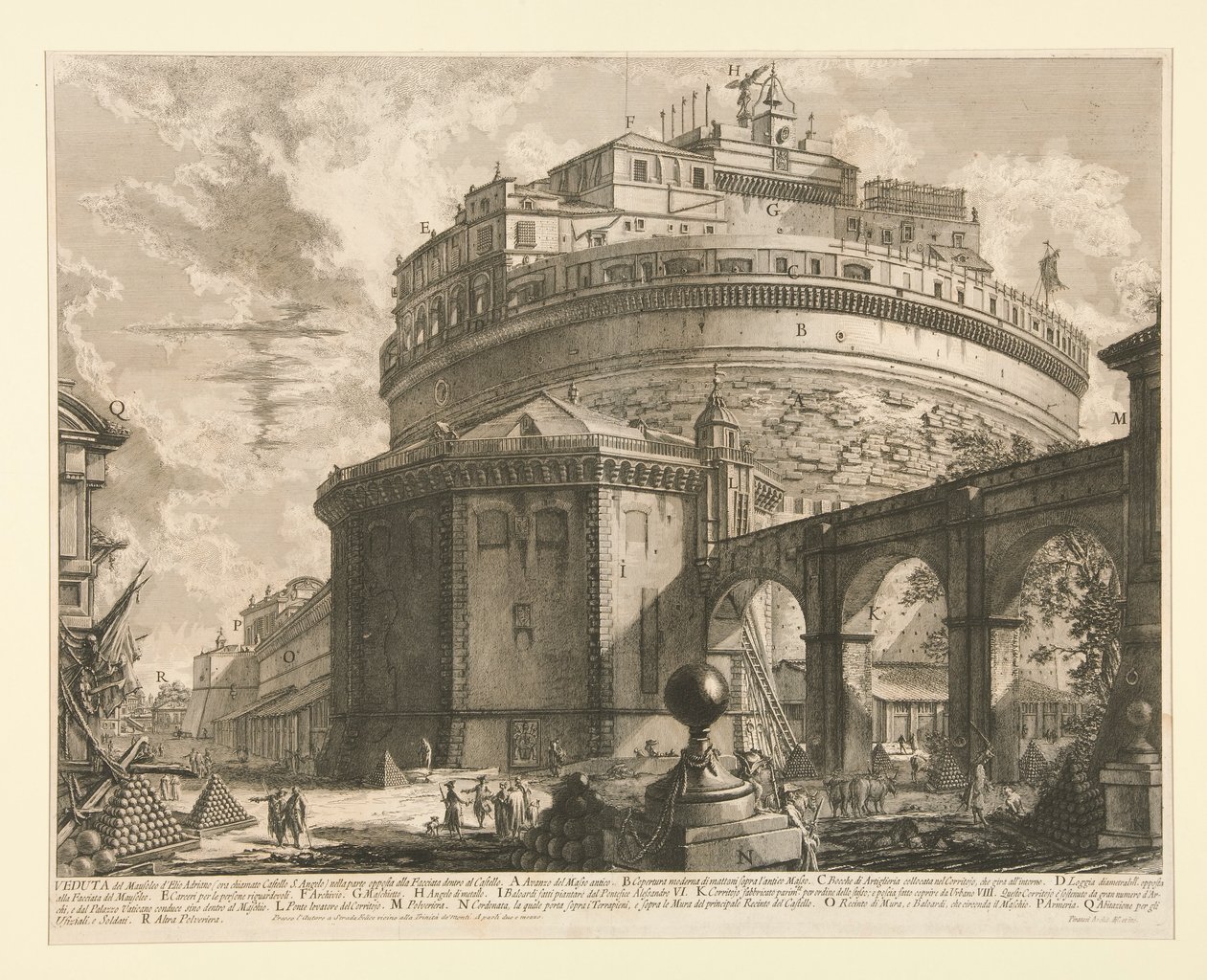 Pohled na mauzoleum d od Giovanni Battista Piranesi