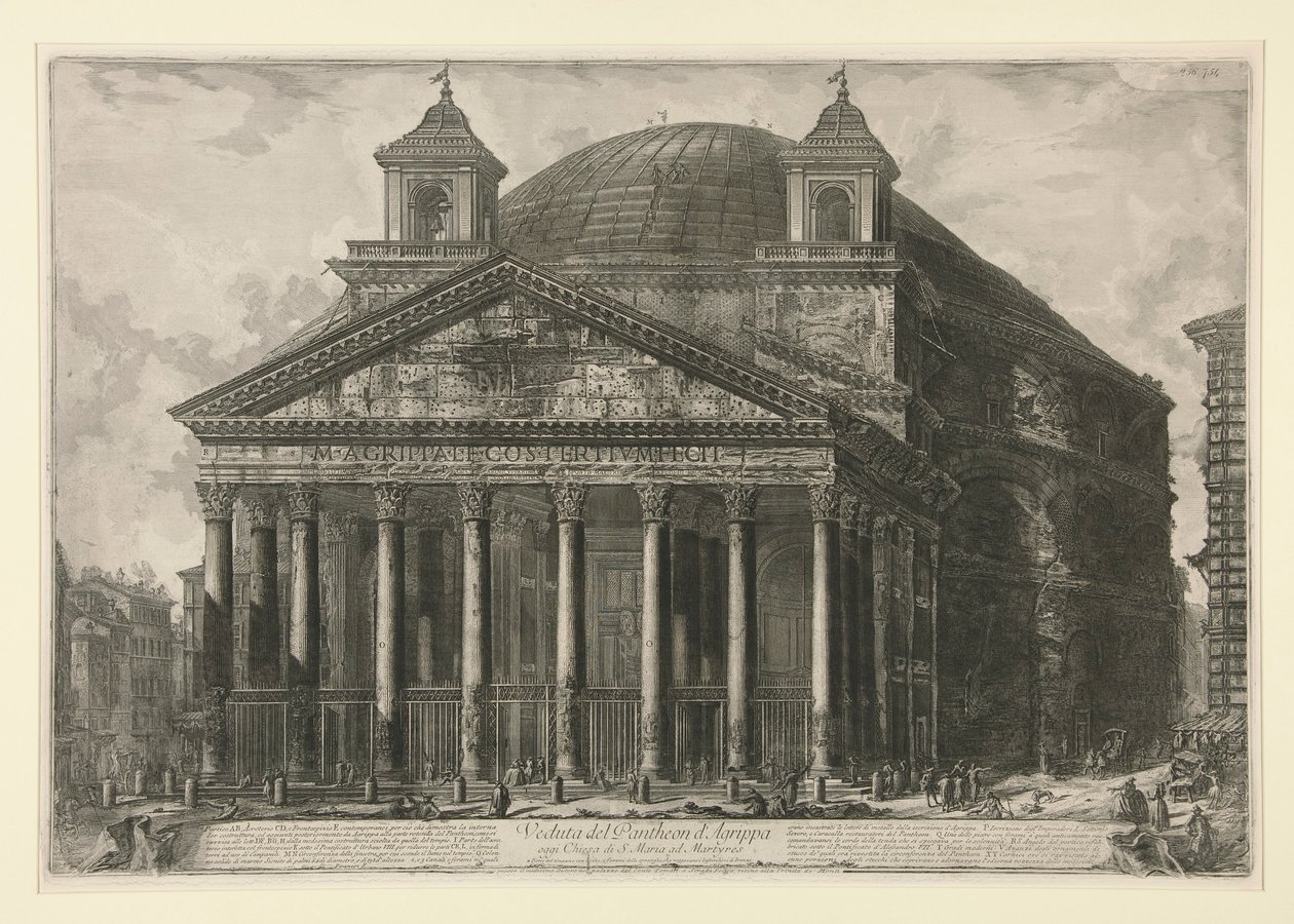 Pohled na Pantheon d od Giovanni Battista Piranesi
