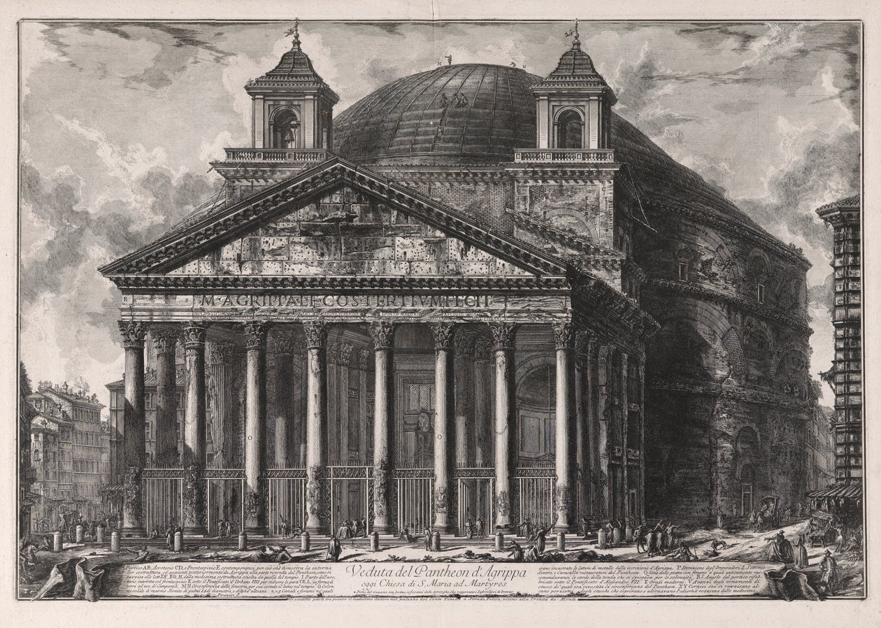 Pohled na Pantheon d od Giovanni Battista Piranesi