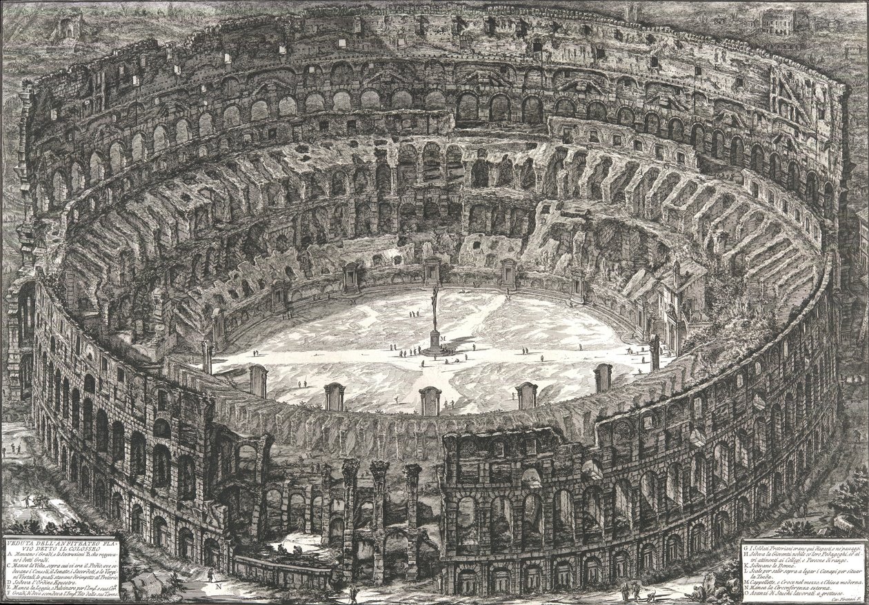 Pohled na Flaviův amfiteátr známý jako Koloseum, 1776. od Giovanni Battista Piranesi
