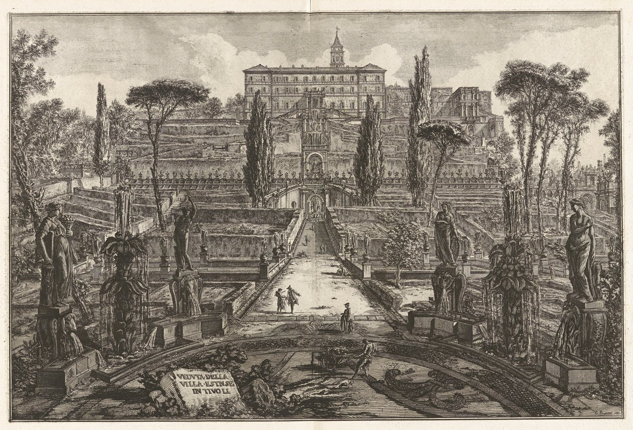 Pohled na vilu d od Giovanni Battista Piranesi