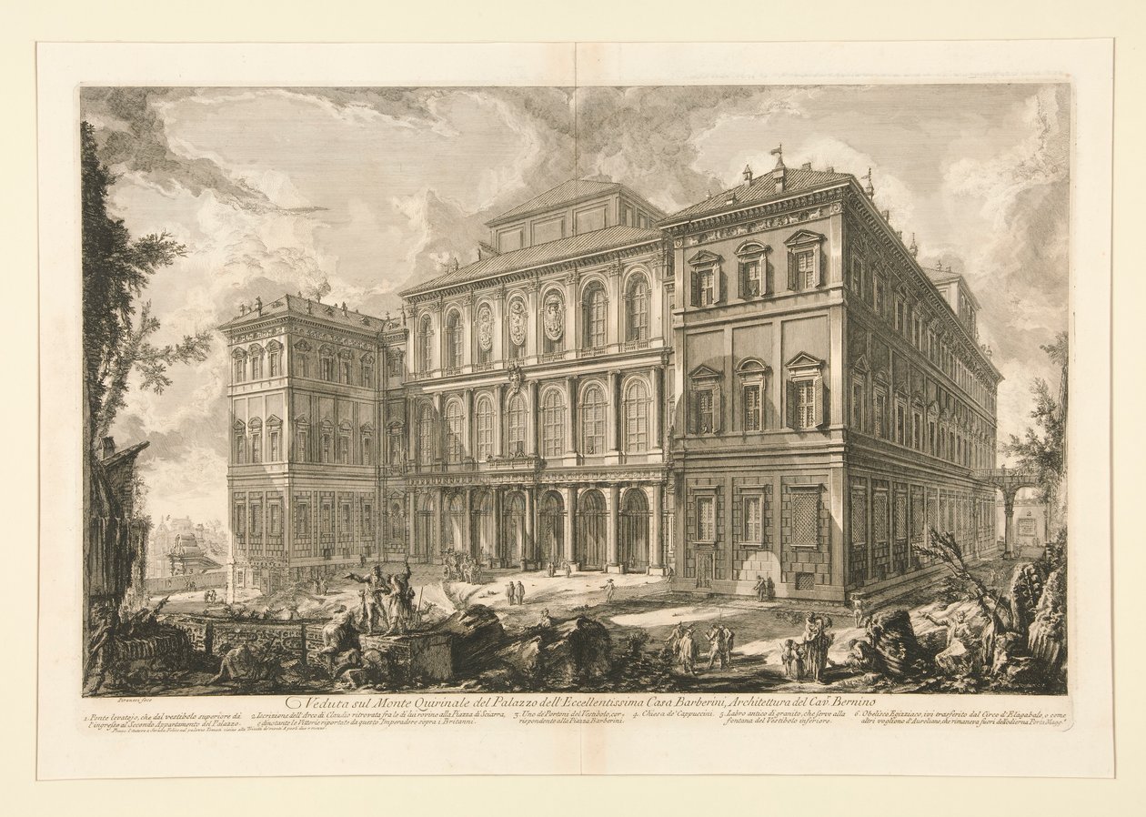 Pohled na Palazzo dell od Giovanni Battista Piranesi