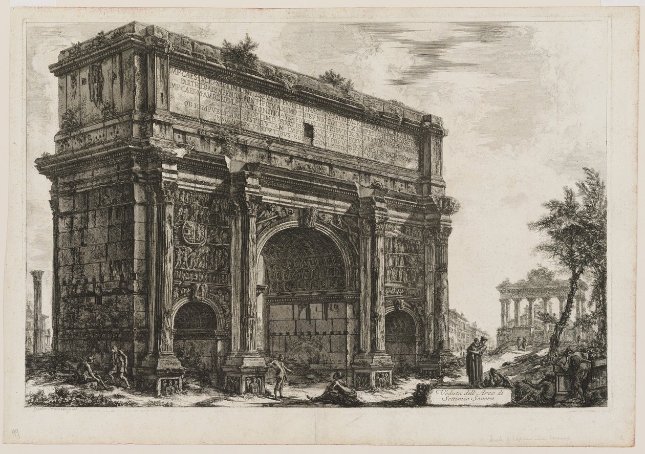 Pohled na Septimia Severa od Giovanni Battista Piranesi
