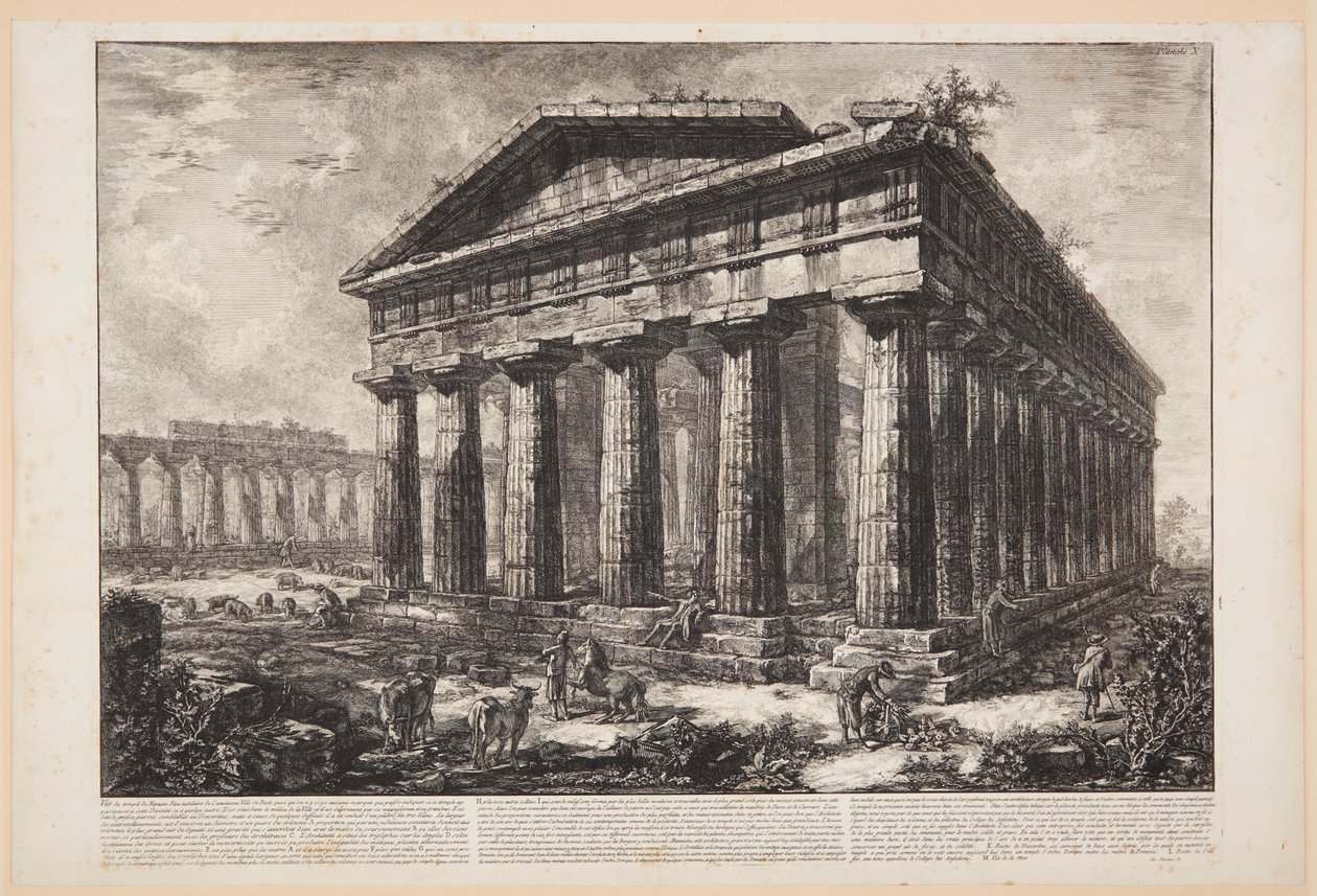 Pohled na Neptunův chrám [...] od Giovanni Battista Piranesi