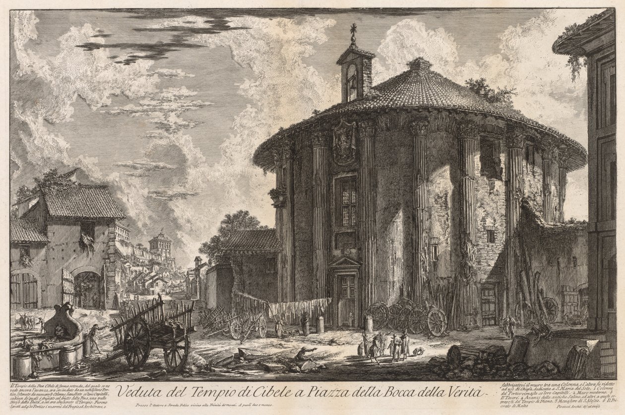 Pohledy na Řím: Chrám Cybele, 1758. od Giovanni Battista Piranesi