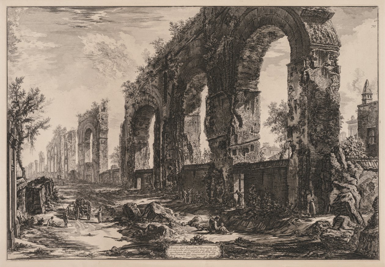 Pohledy na Řím: Akvadukt Nera, 1775. od Giovanni Battista Piranesi
