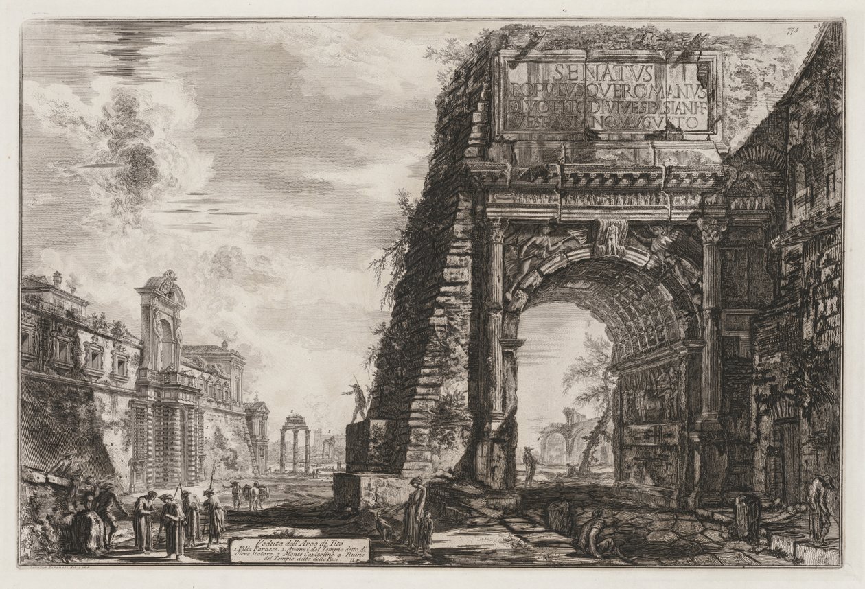 Pohledy na Řím: The Arch or Titus, 1776. od Giovanni Battista Piranesi