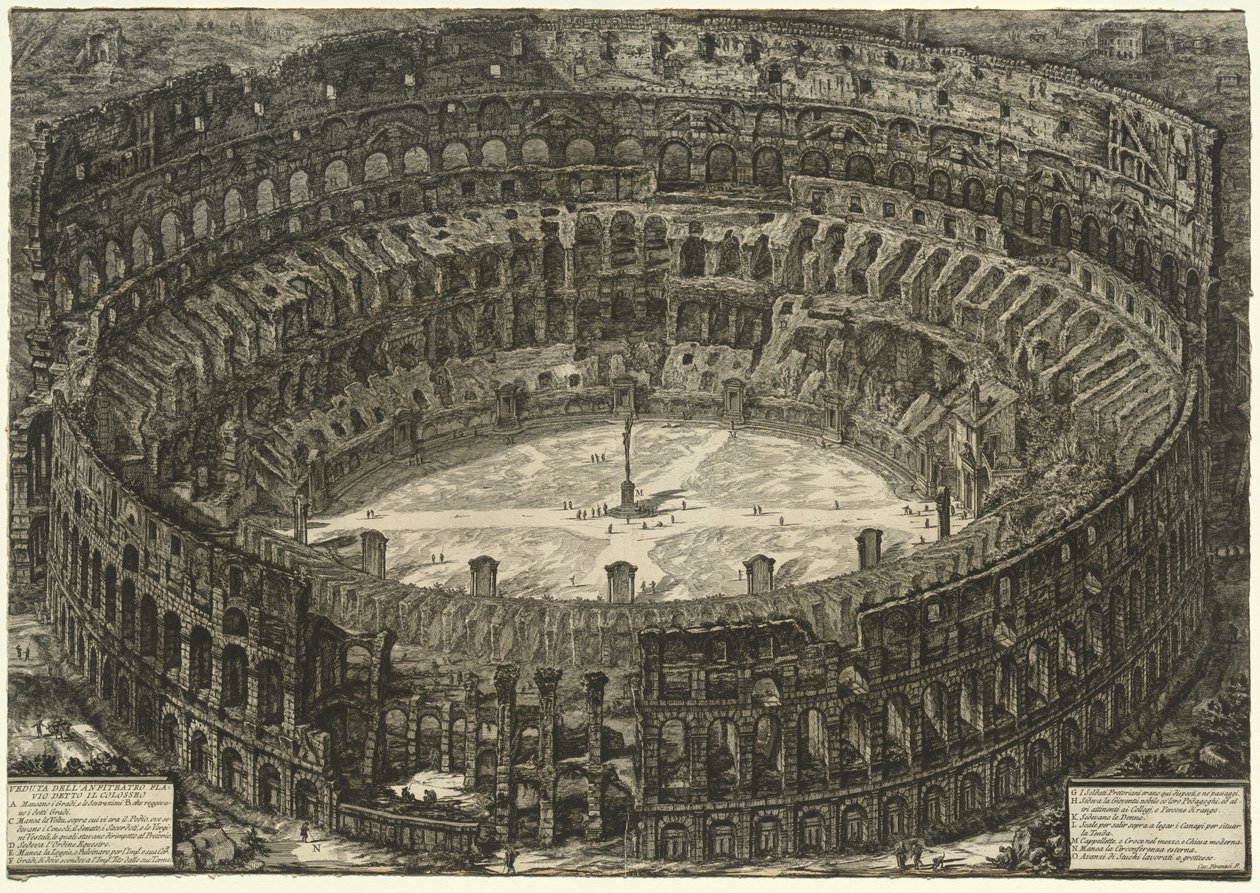 Pohledy na Řím: Koloseum od Giovanni Battista Piranesi