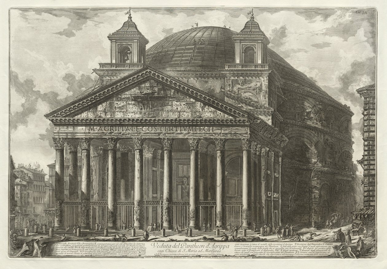 Pohledy na Řím: Pantheon, 1761. od Giovanni Battista Piranesi
