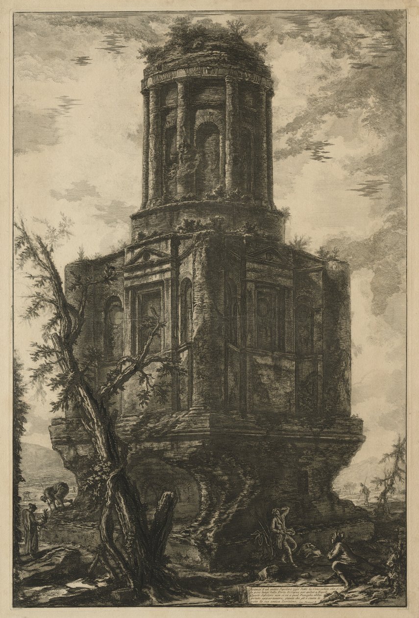 Pohledy na Řím: Hrobka, zvaná La Connocchia od Giovanni Battista Piranesi