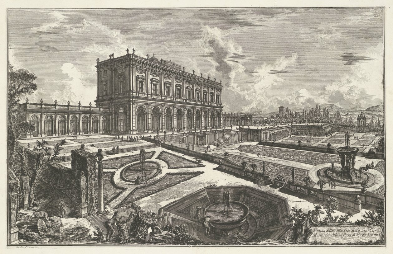 Villa Albani te Rome Pohled na Villa dell