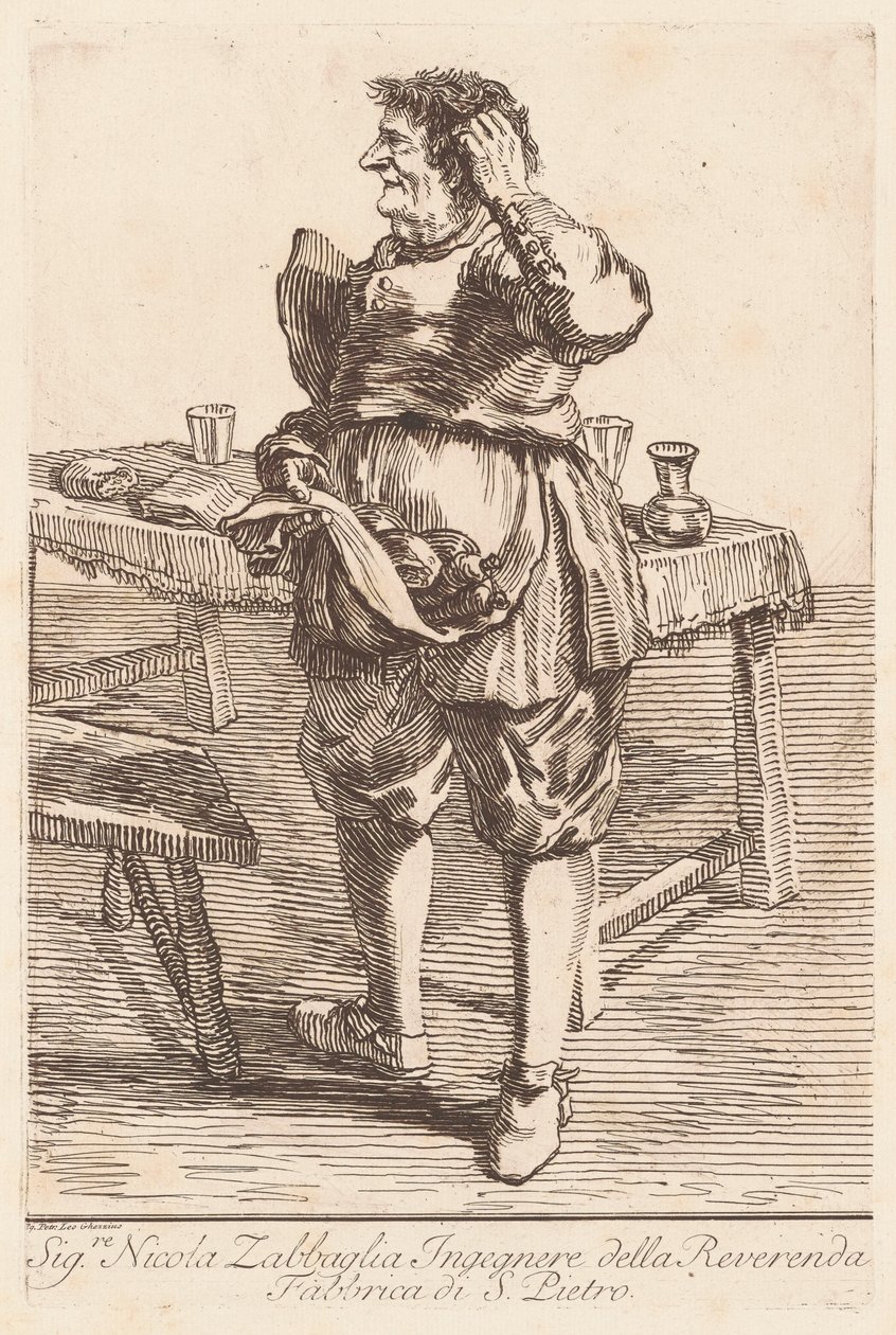 pan Nicola Zabbaglia od Giovanni Battista Piranesi, after Pier Leone Ghezzi