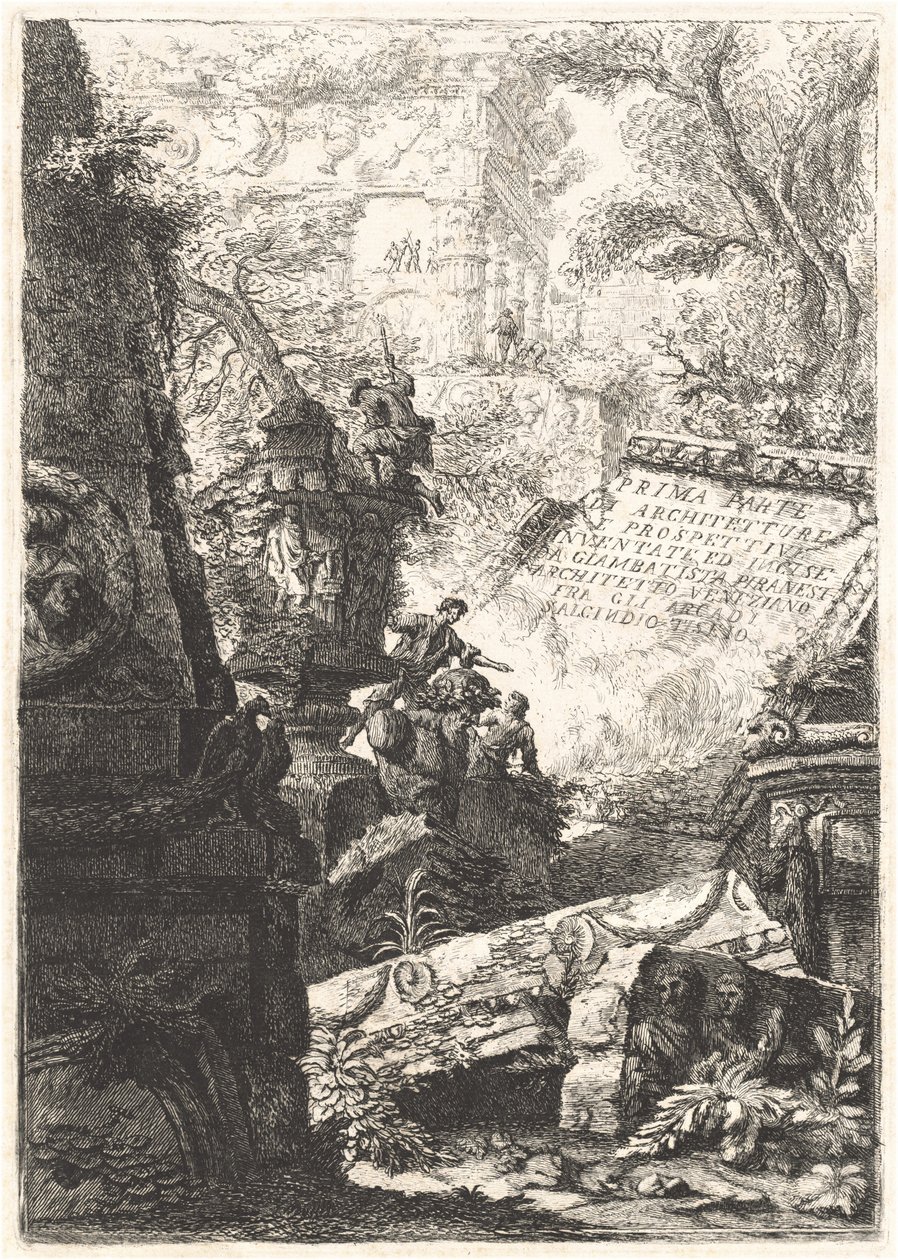 První díl; Grotesky; věznice; Všechny pohledy ...; Trofeje Octaviana Augusta od Giovanni Battista Piranesi and Francesco Piranesi