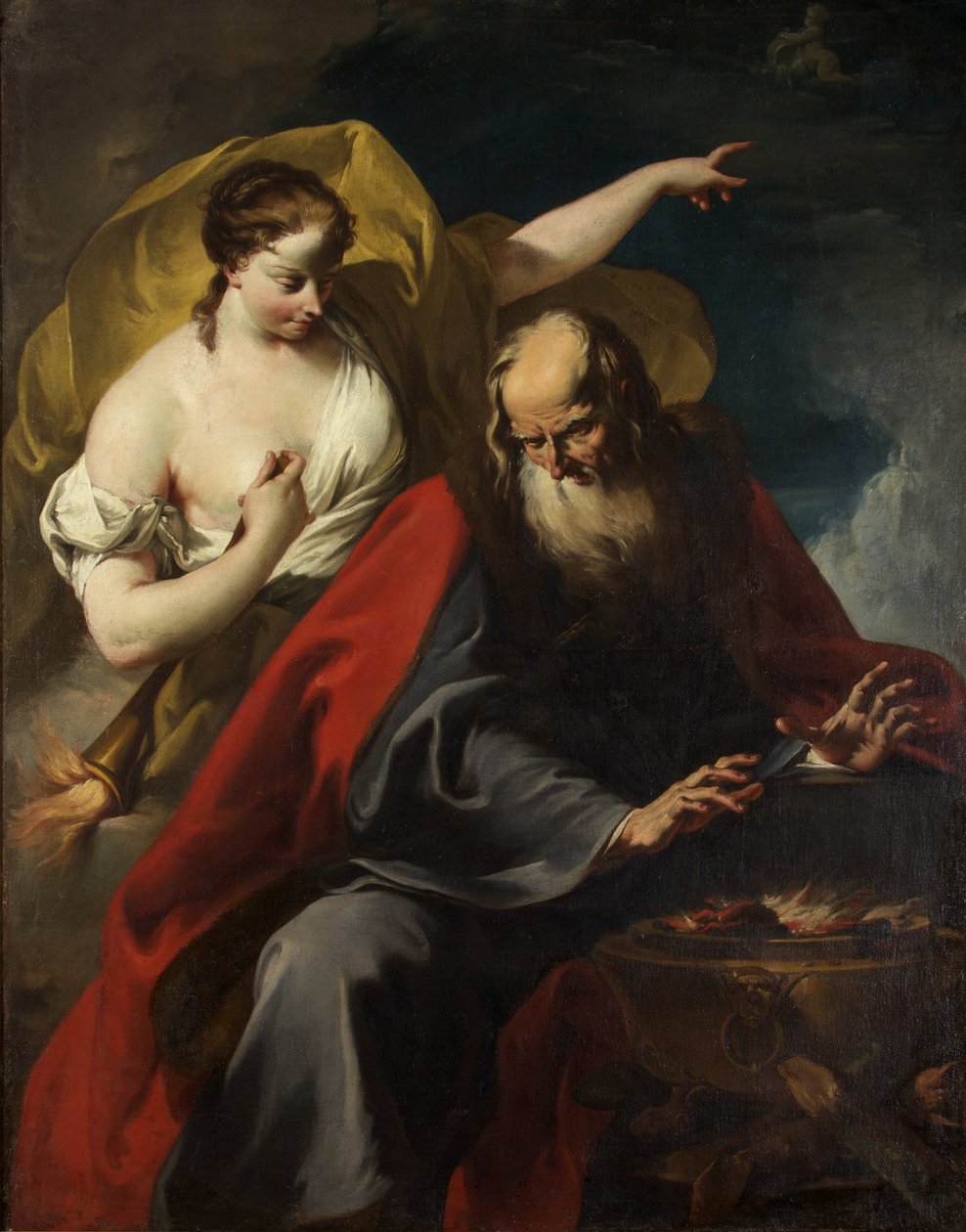Alegorie zimy a léta, kolem 1720 (olej na plátně) od Giovanni Battista Pittoni