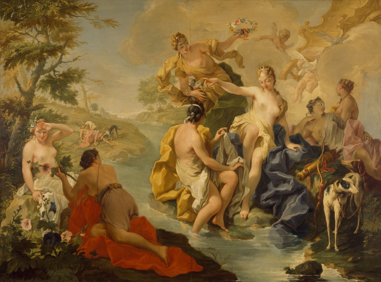 Diana a Actaeon od Giovanni Battista Pittoni