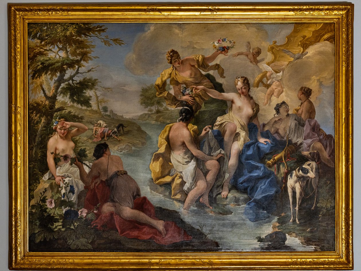 Diana a nymfy od Giovanni Battista Pittoni