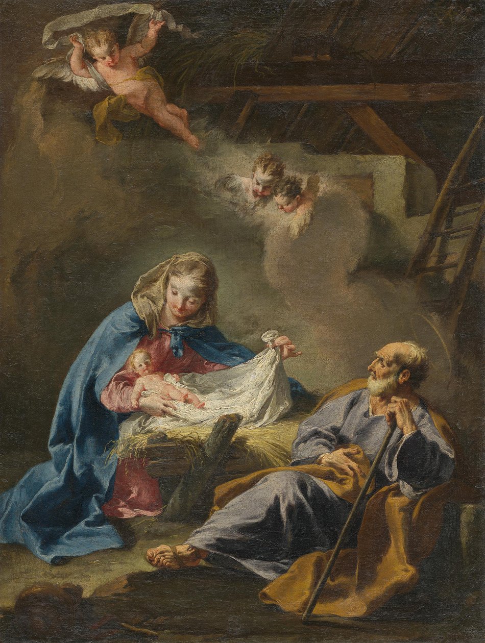 Narození Krista od Giovanni Battista Pittoni