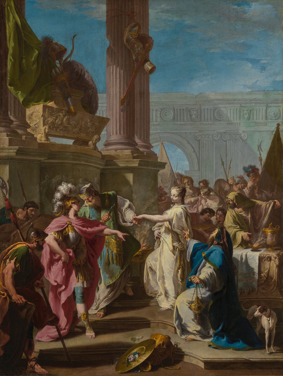 Oběť Polyxeny, kolem 1733-34 (olej na plátně) od Giovanni Battista Pittoni