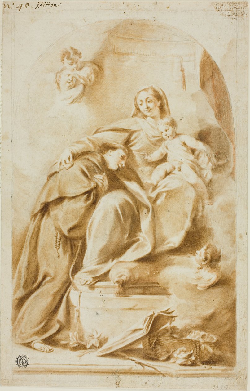 Madona s dítětem a svatým Antonínem Paduánským od Giovanni Battista Pittoni the Younger