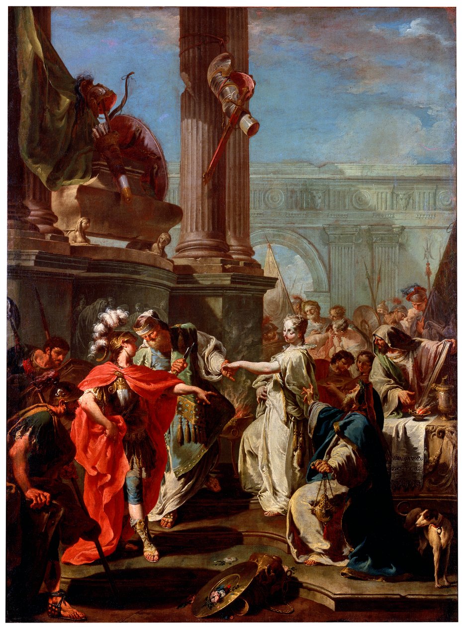 „Obět Polyxeny“, 30. léta 18. století od Giovanni Battista Pittoni the Younger