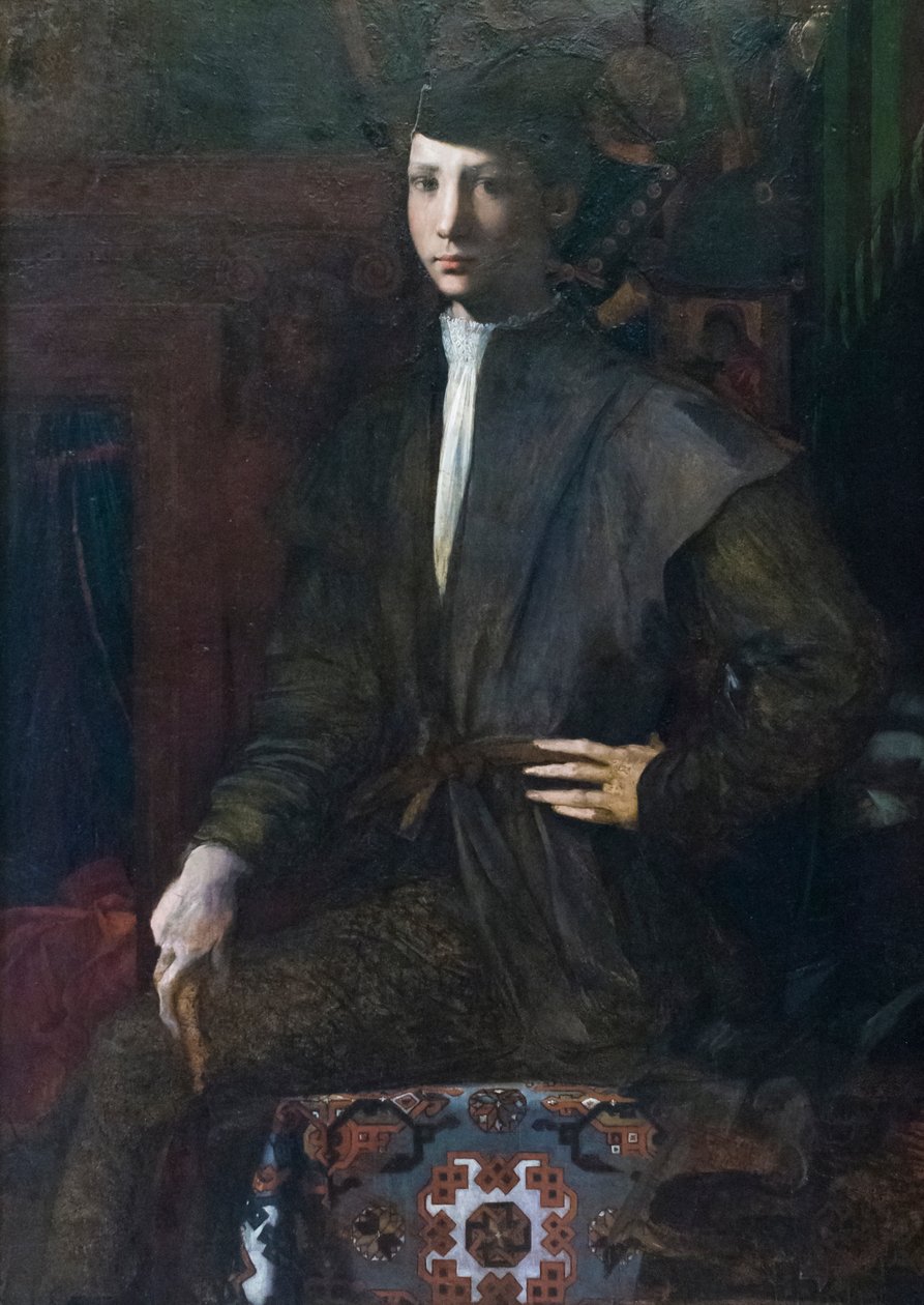 Portrét mladého muže od Giovanni Battista Rosso Fiorentino