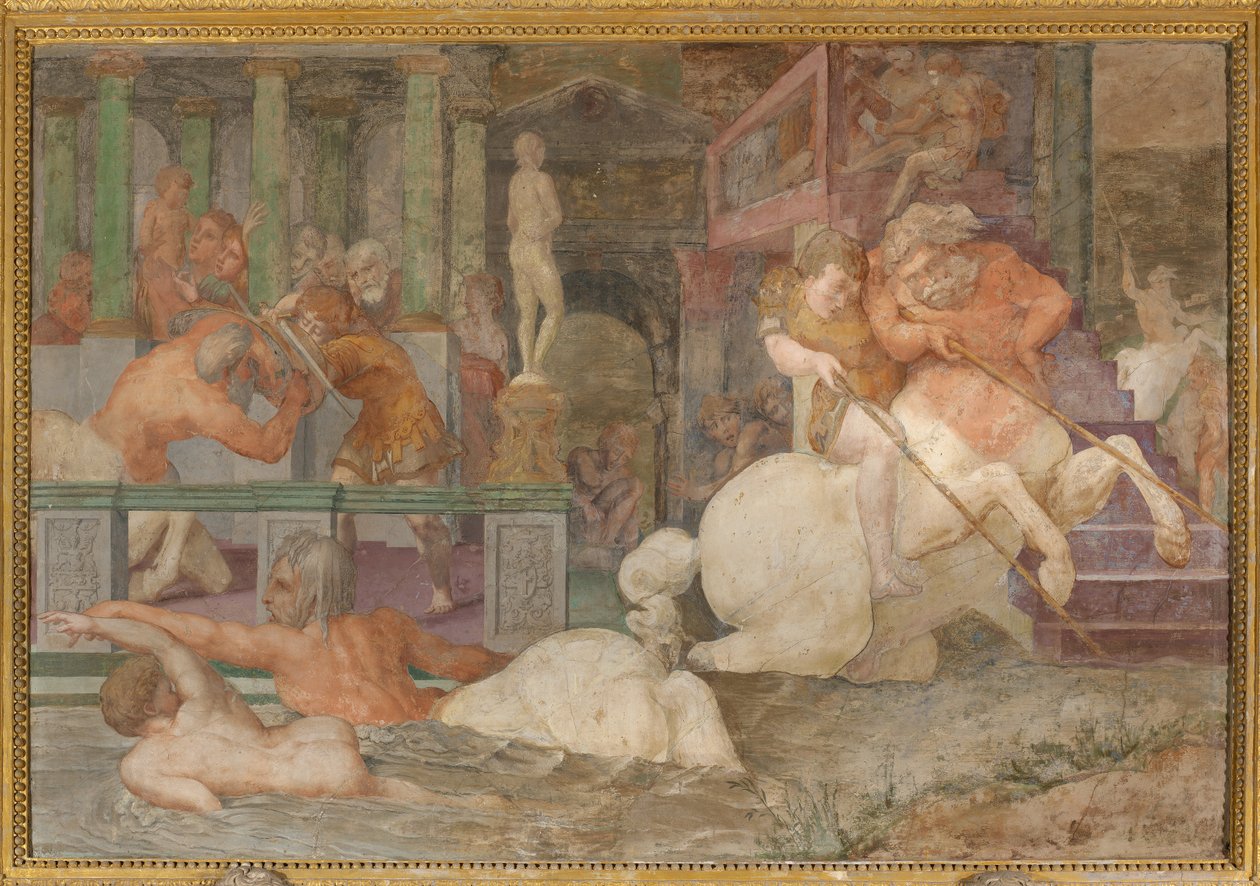 Achillova výchova od Giovanni Battista Rosso Fiorentino