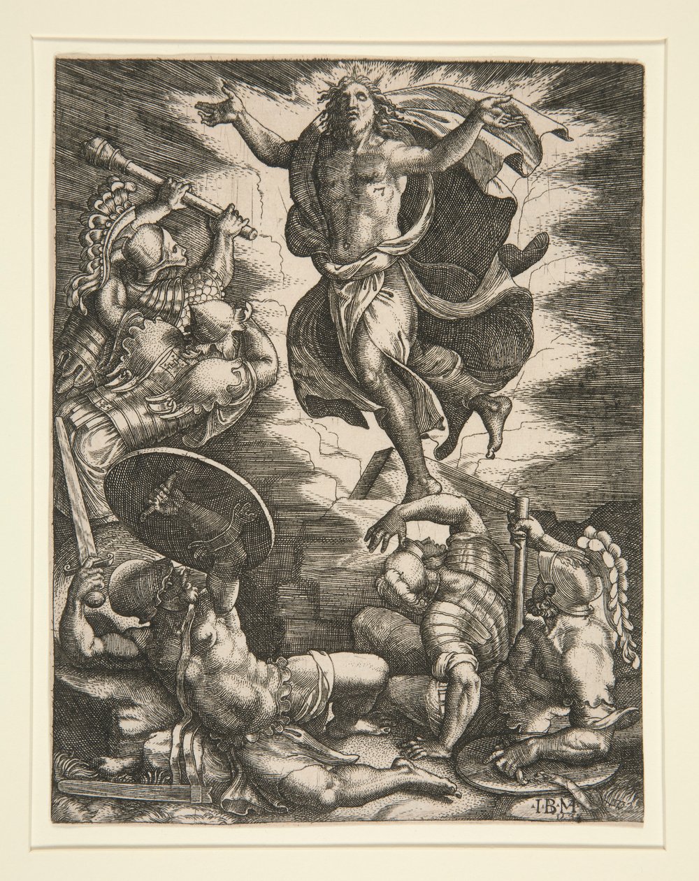 Vzkříšení od Giovanni Battista Scultori