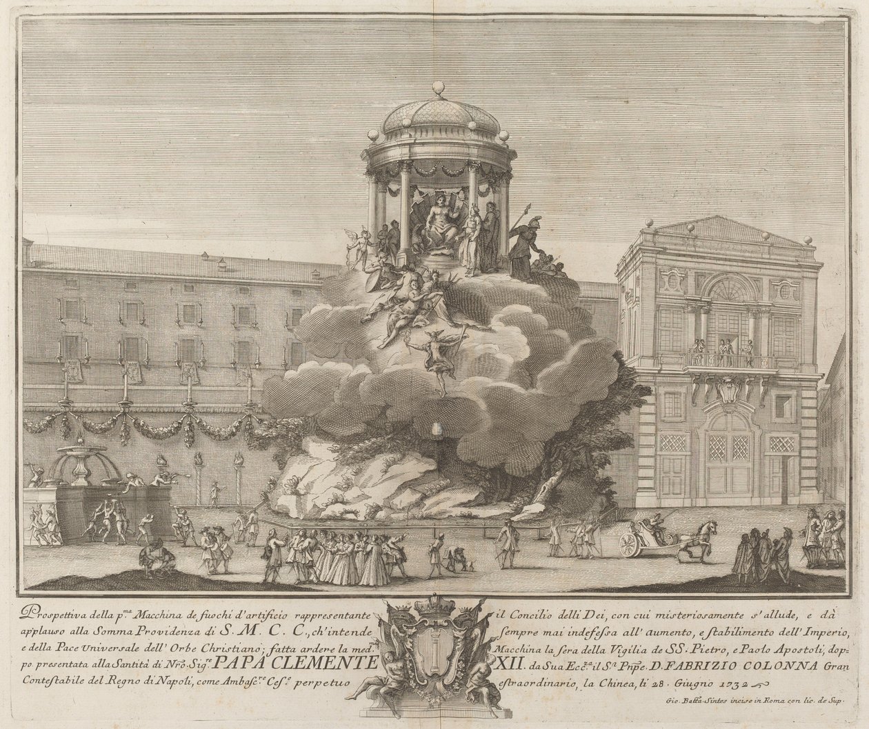 Rada bohů pro festival „Čína“. od Giovanni Battista Sintes probably after Nicola Michetti