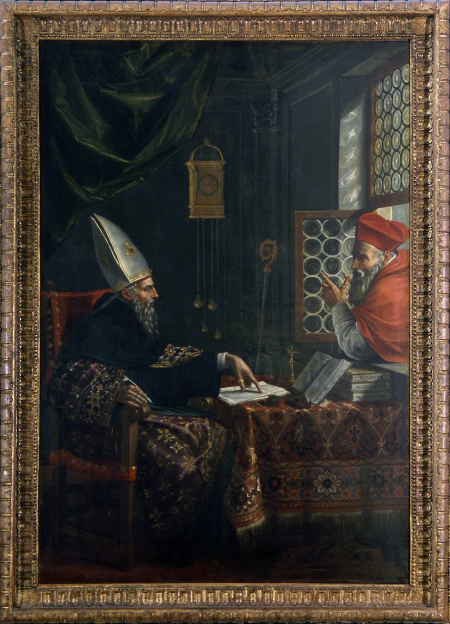 Svatý Jeroným se zjevuje svatému Augustinovi od Giovanni Battista Tassinari
