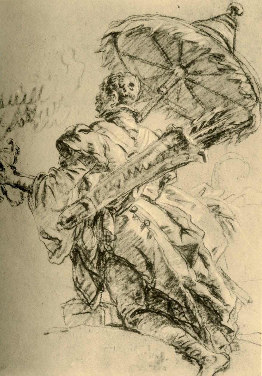 Moor s toulcem a slunečníkem, 1752, 1928. od Giovanni Battista Tiepolo