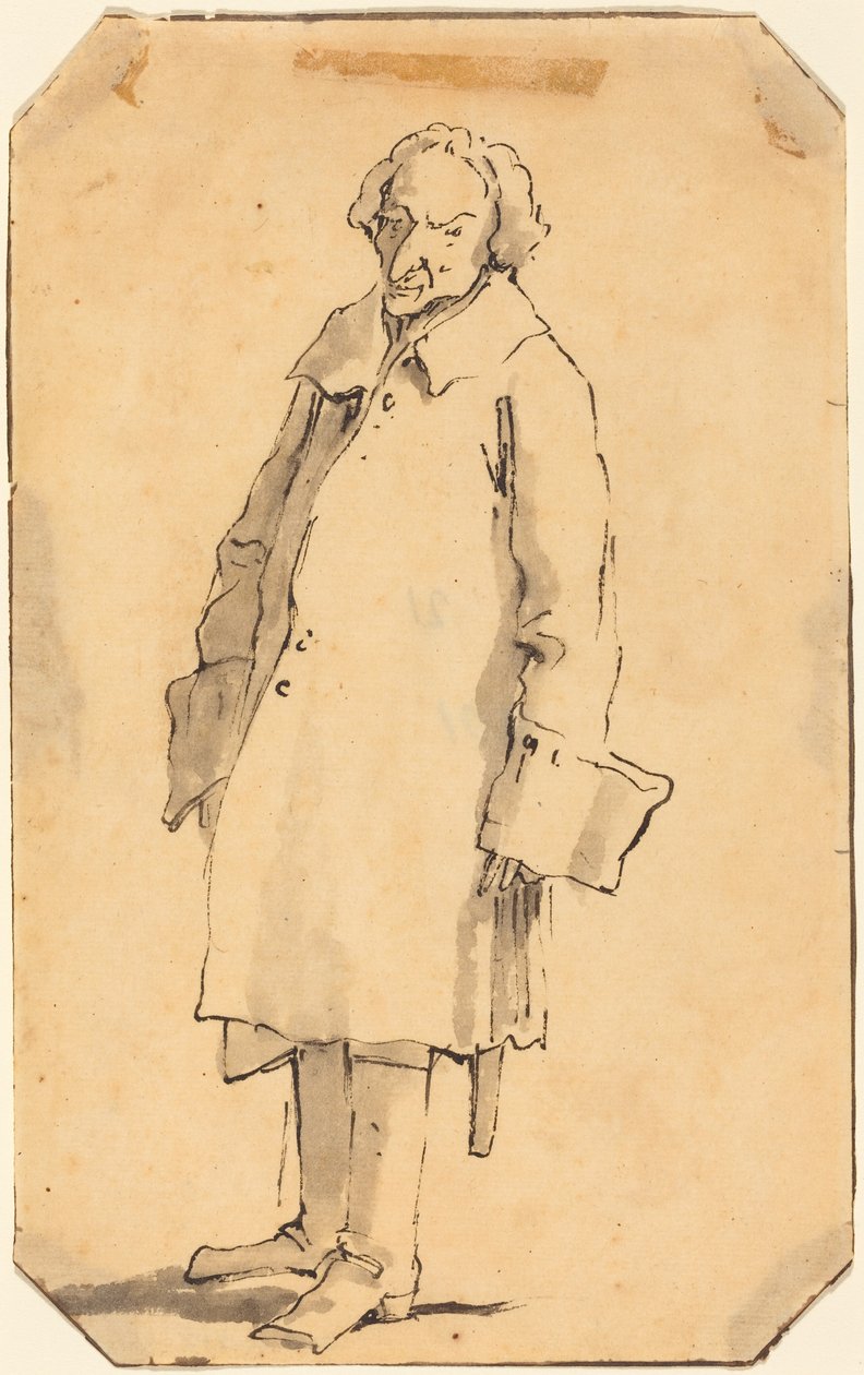Stojící muž v kabátě a botách od Giovanni Battista Tiepolo