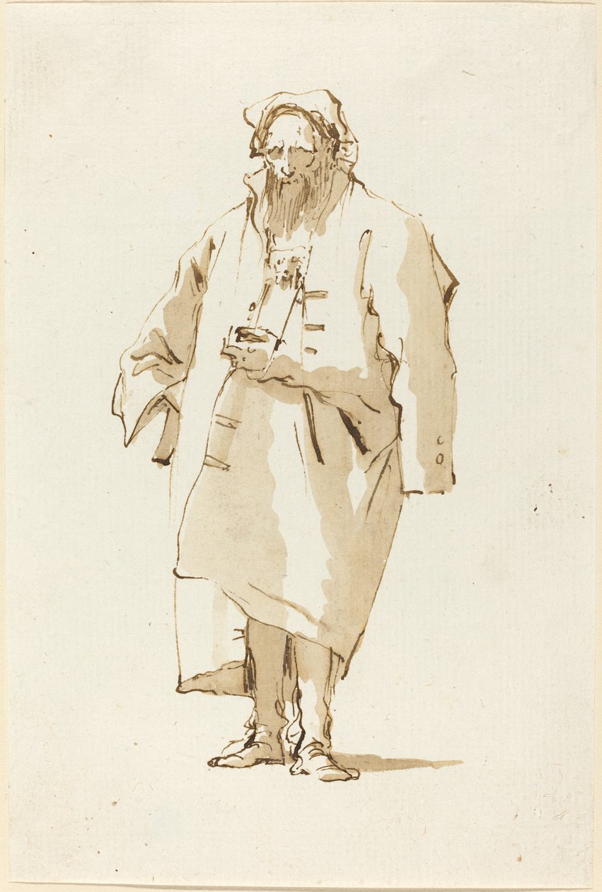 Stojící orientál v kabátě od Giovanni Battista Tiepolo