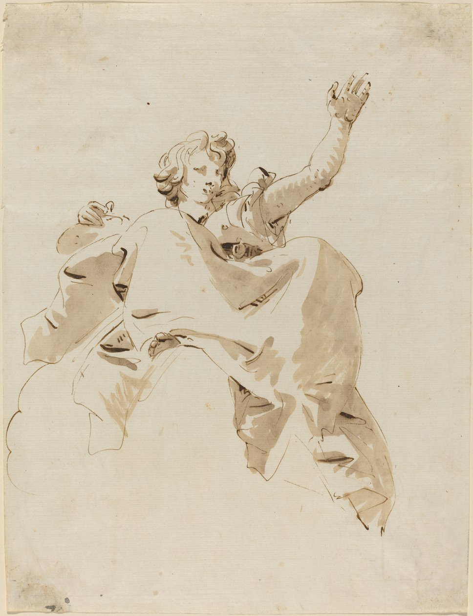 Žena sedící na oblaku, při pohledu zdola od Giovanni Battista Tiepolo