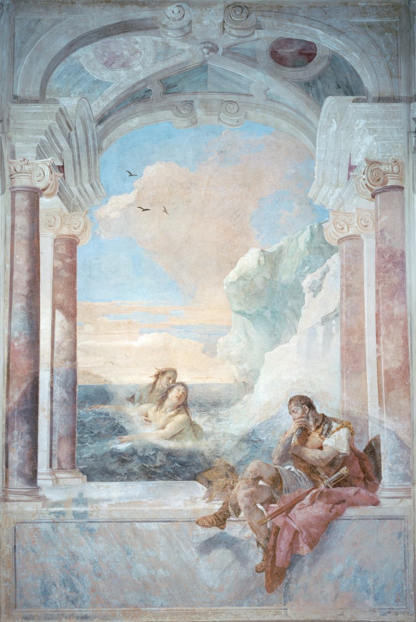 Achilles utěšovaný svou matkou Thetis, z Homérovy "Iliady", 1757 od Giovanni Battista Tiepolo