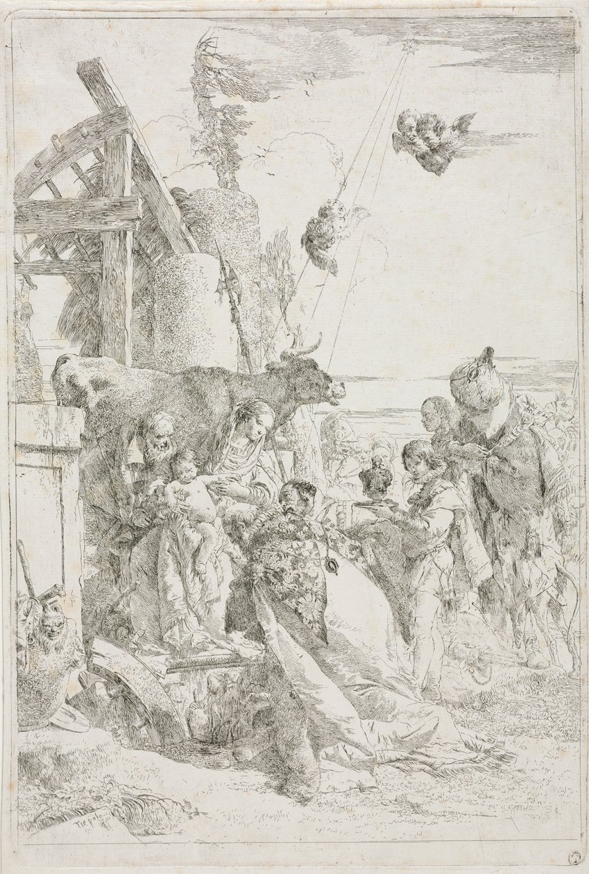 Klanění tří králů od Giovanni Battista Tiepolo