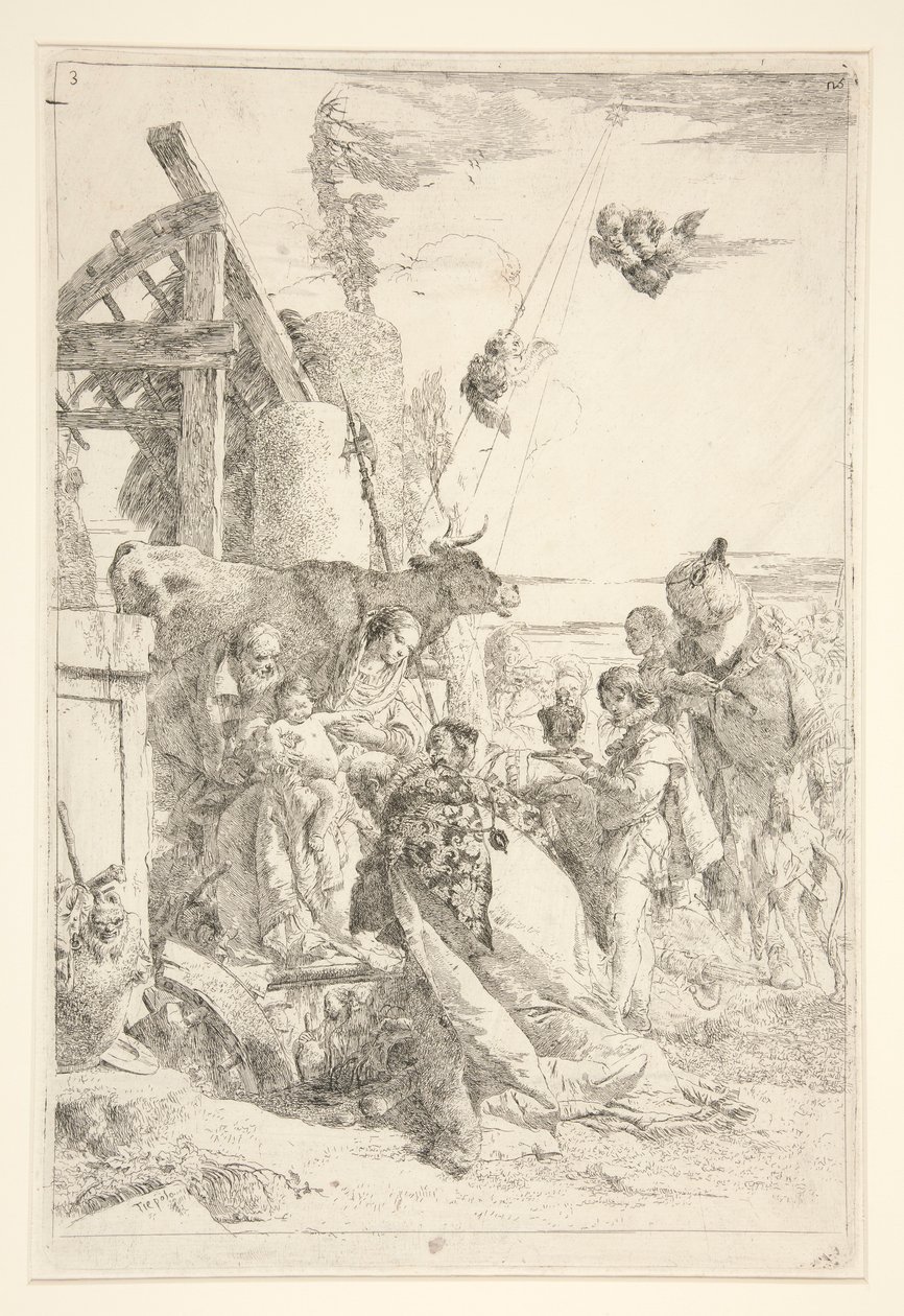 Klanění tří králů od Giovanni Battista Tiepolo