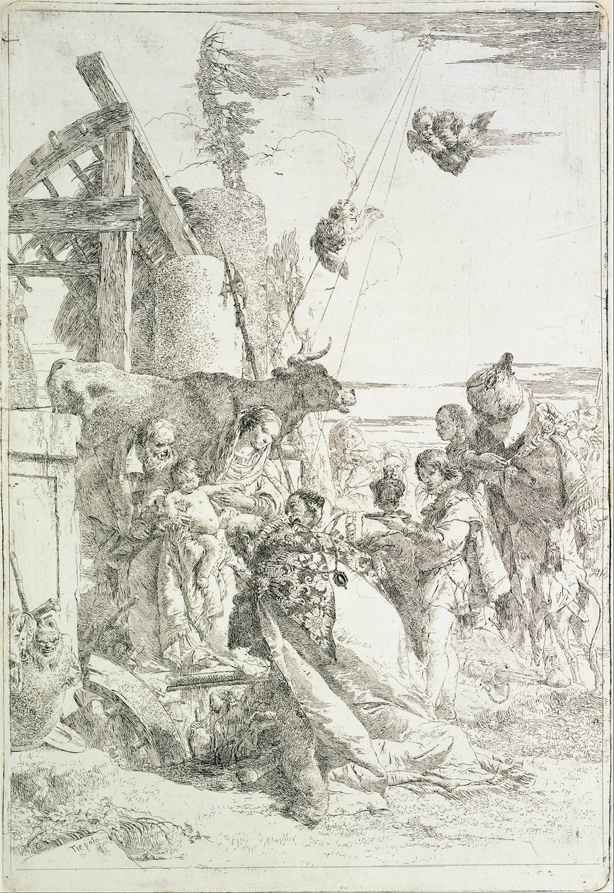 Klanění mudrců od Giovanni Battista Tiepolo