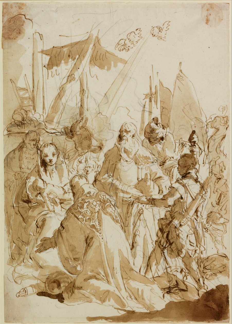 Klanění mudrců od Giovanni Battista Tiepolo
