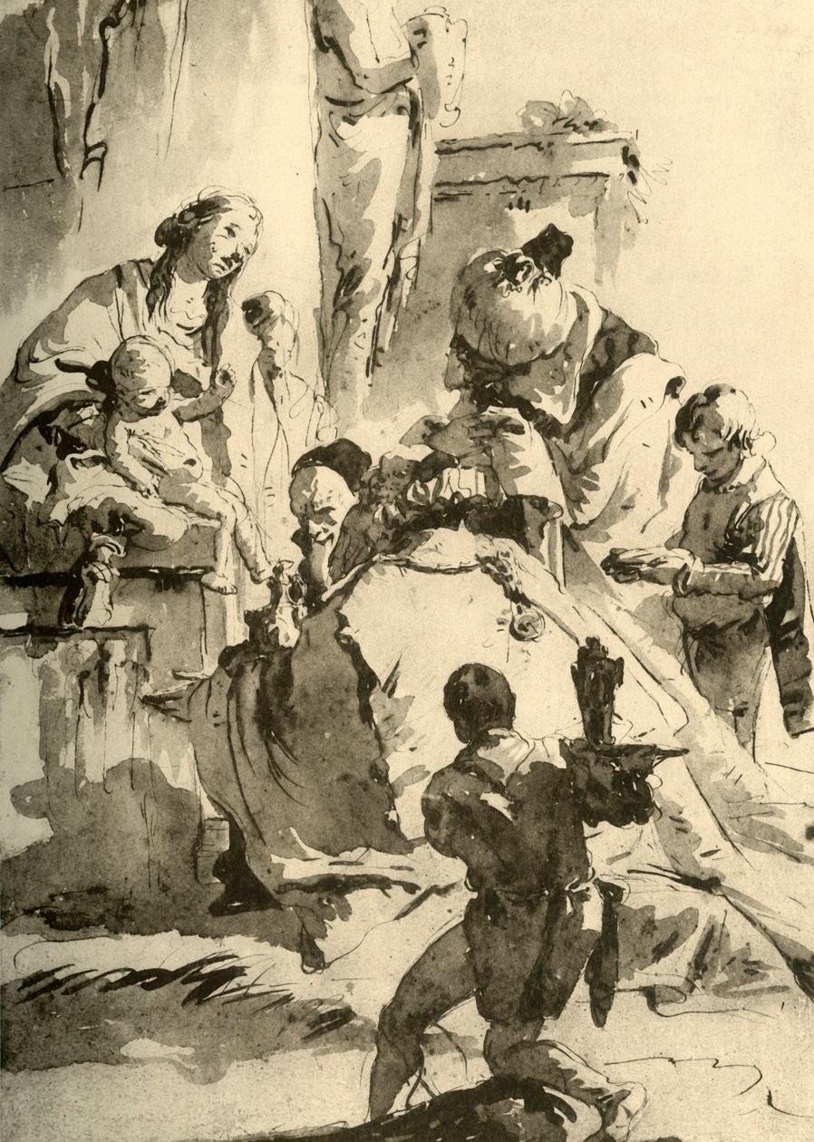 Klanění tří králů, c1745, 1928 od Giovanni Battista Tiepolo