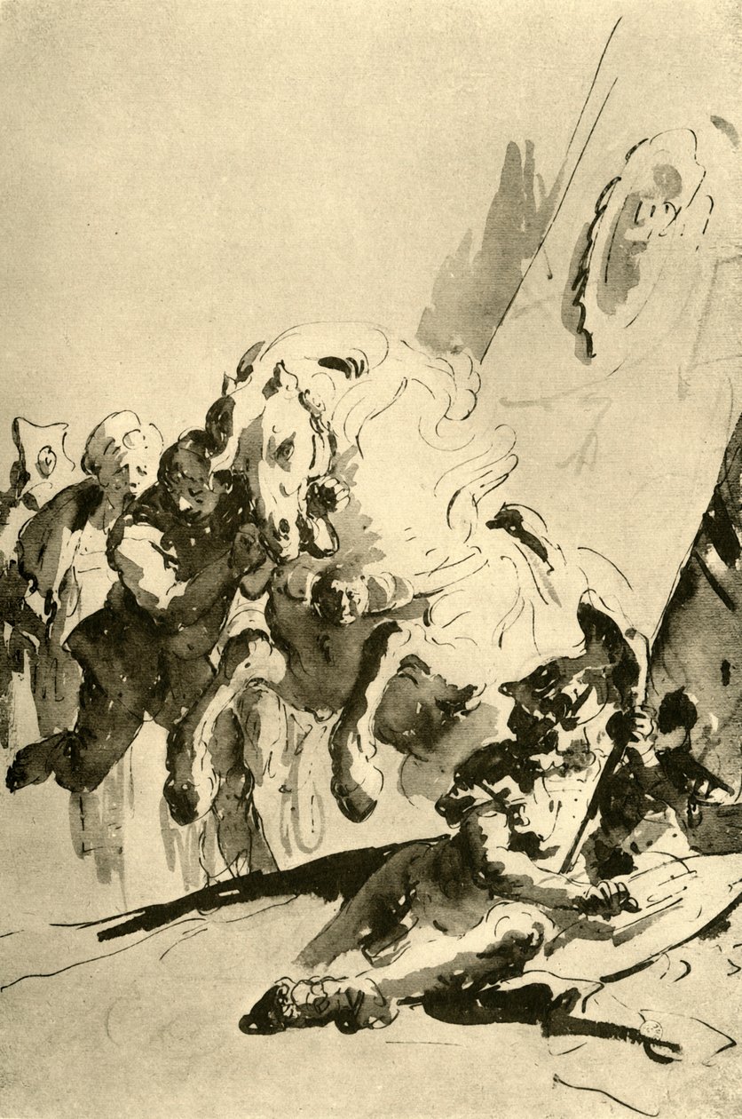 Alexander a Bucephalus, polovina 18. století, 1928 od Giovanni Battista Tiepolo