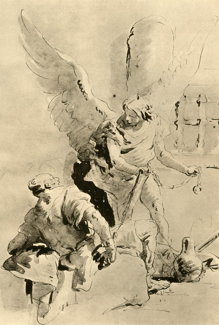 Anděl se zjevuje apoštolu Petrovi ve vězení, polovina 18. století, 1928 od Giovanni Battista Tiepolo