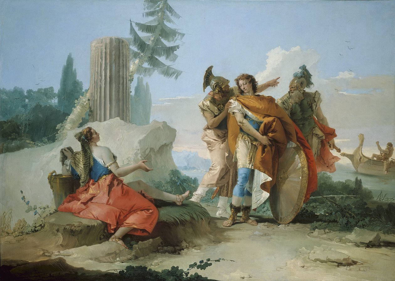 Armida opuštěná Rinaldem, 1742-45 od Giovanni Battista Tiepolo