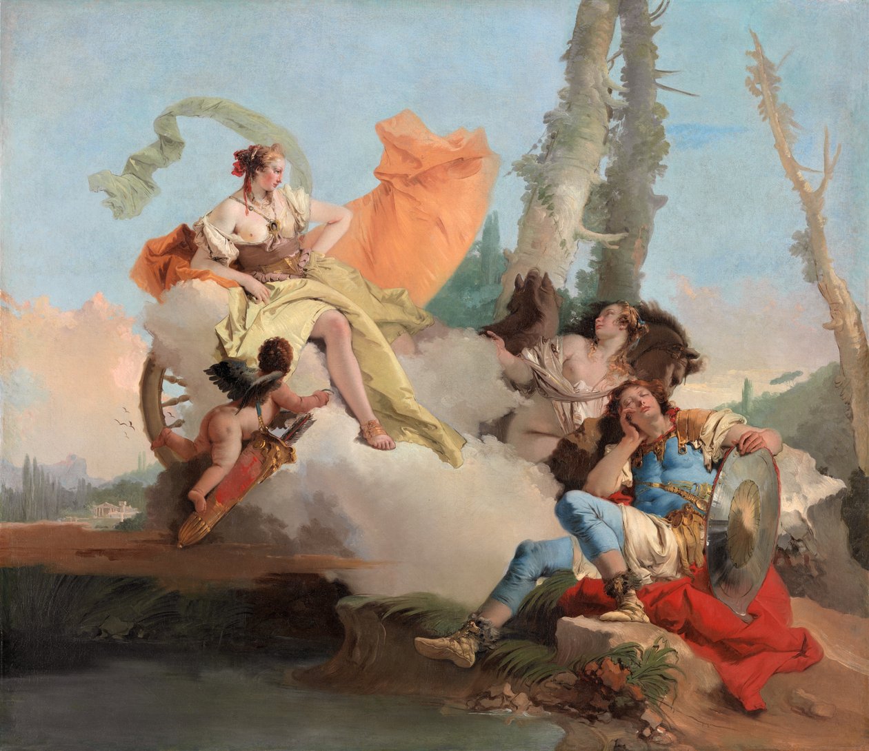 Armida se setkává se spícím Rinaldem od Giovanni Battista Tiepolo